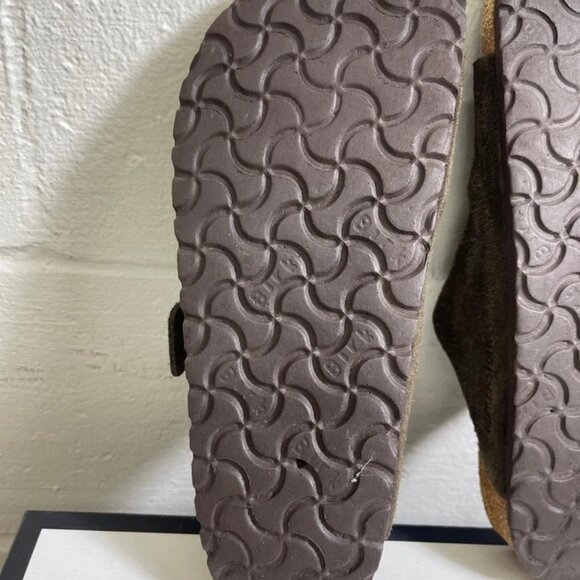 Birkenstock Arizona Brown Suede Slide Sandals Slip On Women's 38 EU/7 US - Picture 10 of 11